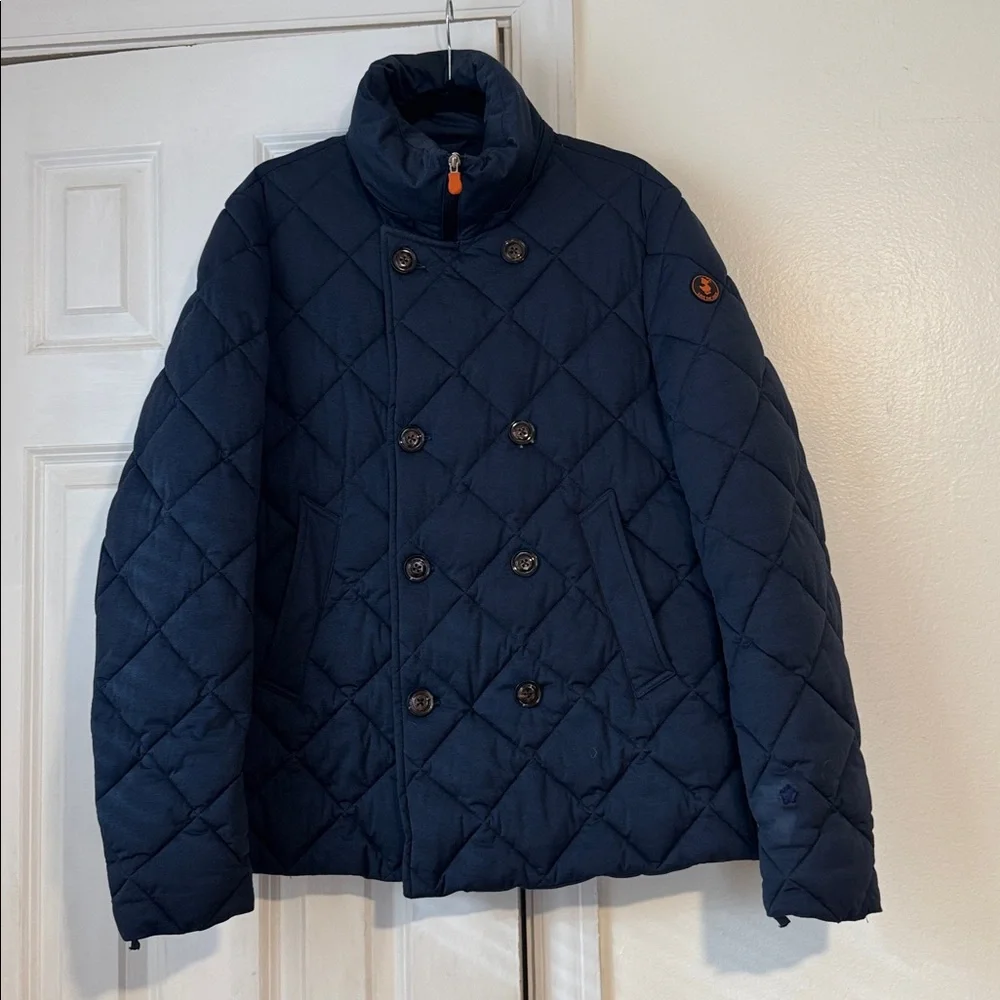 Save the Duck quilted techno fabric Peacoat Navy size Large